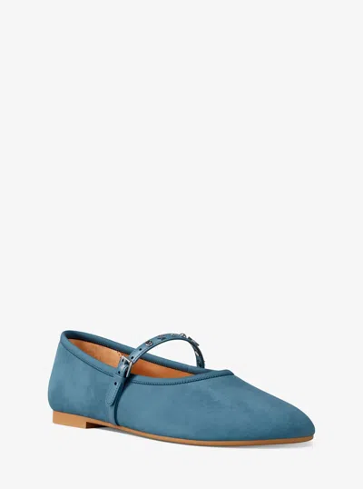 Michael Kors Outlet Phoebe Embellished Leather Ballet Flat In Multi