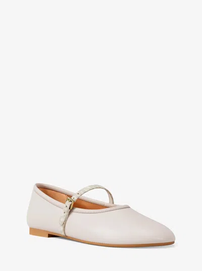 Michael Kors Outlet Phoebe Signature Logo Trim Ballet Flat In Multi
