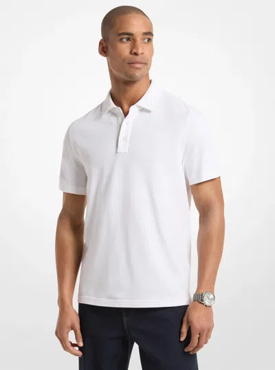 Michael Kors Outlet Pima Cotton Piqué Polo Shirt In White