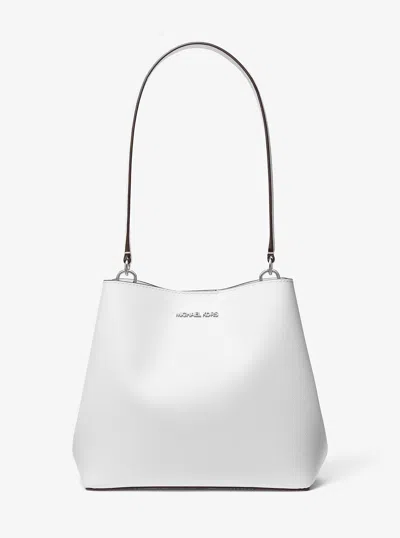 Michael Kors Outlet Pratt Medium Shoulder Bag In White