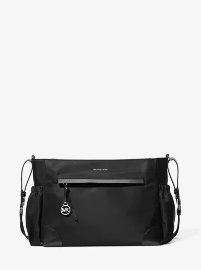 Michael Kors Outlet Prescott Large Nylon Diaper Bag In Black