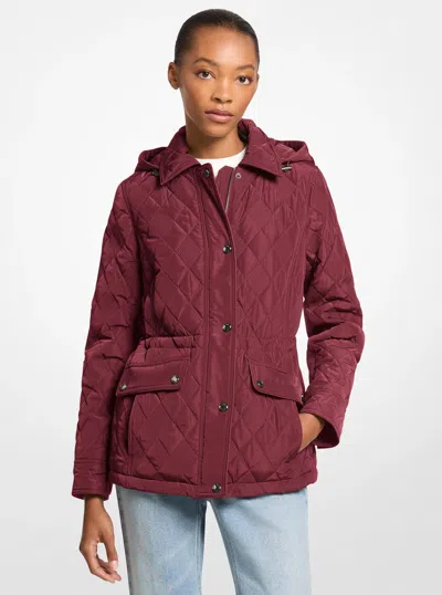 Michael Kors Outlet Quilted Jacket In Red