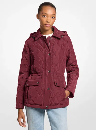Michael Kors Outlet Quilted Jacket In Red