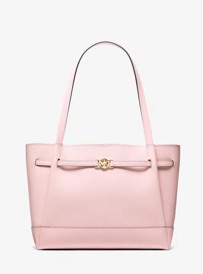 Michael Kors Outlet Reed Large Pebbled Leather Tote Bag In Pink