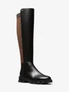 Michael Kors Outlet Ridley Logo Stretch Knit Boot In Black
