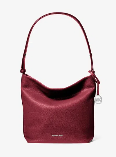 Michael Kors Outlet Roey Medium Pebbled Leather Bucket Messenger Bag In Multi