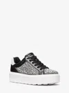 Michael Kors Outlet Romey Embellished Platform Sneaker In Black