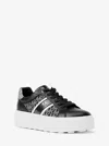 Michael Kors Outlet Romey Signature Logo Stripe Platform Sneaker In Black