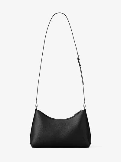 Michael Kors Outlet Sammy Medium Pebbled Leather Convertible Shoulder Bag In Black