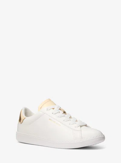 Michael Kors Outlet Sammy Metallic Sneaker In Gold