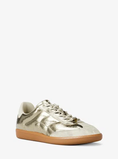 Michael Kors Outlet Sammy Metallic Sneaker In Gold