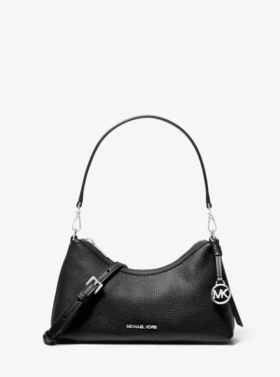 Michael Kors Outlet Sammy Small Pebbled Leather Convertible Crossbody Bag In Black