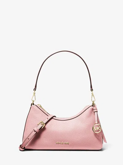 Michael Kors Outlet Sammy Small Pebbled Leather Convertible Crossbody Bag In Pink