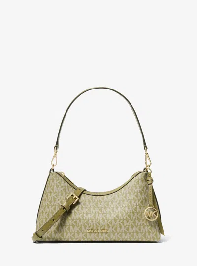 Michael Kors Outlet Sammy Small Signature Logo Convertible Crossbody Bag In Gold