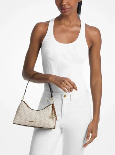 Michael Kors Outlet Sammy Small Signature Logo Convertible Crossbody Bag In Neutral
