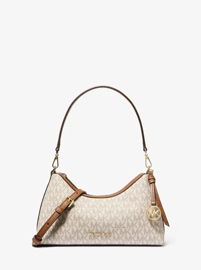 Michael Kors Outlet Sammy Small Signature Logo Convertible Crossbody Bag In Neutral
