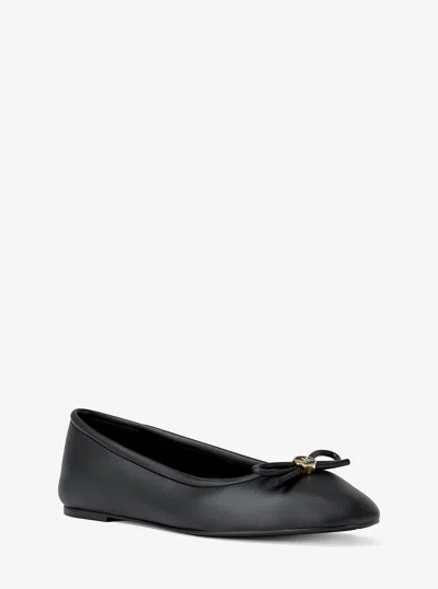 Michael Kors Outlet Savannah Ballet Flat In Black