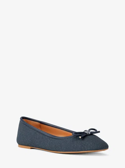 Michael Kors Outlet Savannah Denim Ballet Flat In Multi