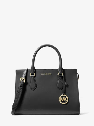 Michael Kors Outlet Sheila Medium Satchel In Black