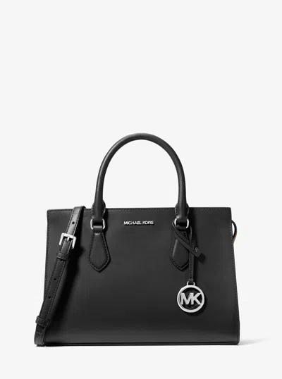 Michael Kors Outlet Sheila Medium Satchel In Black