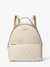 Michael Kors Outlet Sheila Medium Two-tone Signature Logo Backpack In Gold