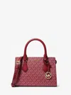 Michael Kors Outlet Sheila Small Signature Logo Satchel In Multi