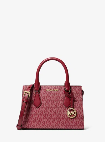 Michael Kors Outlet Sheila Small Signature Logo Satchel In Multi