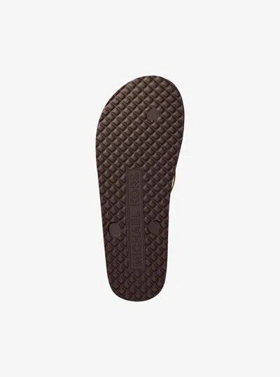 Michael Kors Outlet Signature Logo Flip Flops In Red