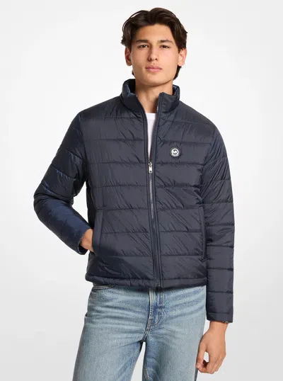 Michael Kors Outlet Signature Logo Reversible Jacket In Multi