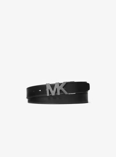 Michael Kors Outlet Signature Logo Tri-fold Card Case And Belt Gift Set In Multi