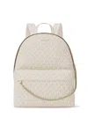 Michael Kors Outlet Slater Medium Signature Logo Backpack In White