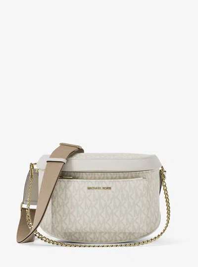 Michael Kors Outlet Slater Medium Signature Logo Sling Pack In Multi