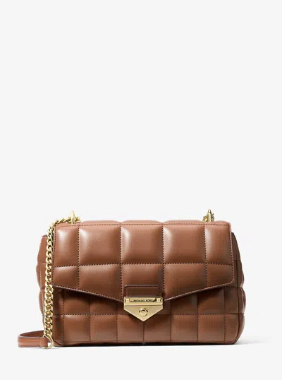 Michael Kors Outlet Soho Large Quilted Shoulder Bag In Multi