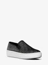 Michael Kors Outlet Teddi Signature Logo Slip-on Sneaker In Black
