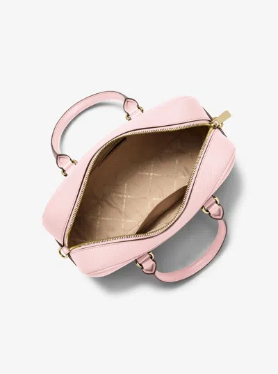 Michael Kors Outlet Thompson Pebbled Leather Satchel In Pink