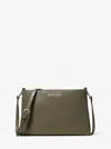 Michael Kors Outlet Trisha Medium Pebbled Leather Crossbody Bag In Multi
