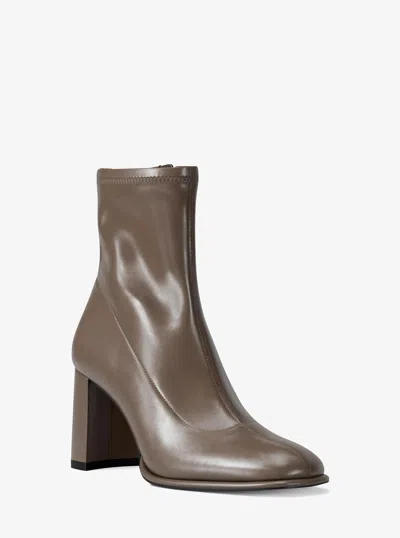 Michael Kors Outlet Vienna Block Heel Boot In Grey