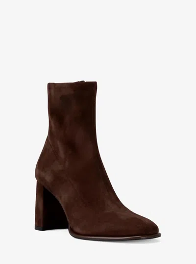 Michael Kors Outlet Vienna Polyester Microsuede Boot In Brown