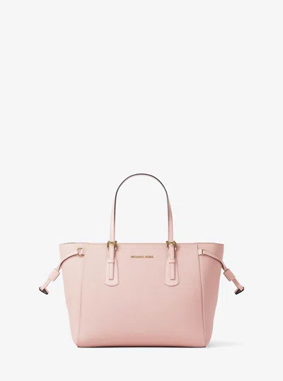 Michael Kors Outlet Voyager Extra-small Saffiano Leather Convertible Crossbody Bag In Pink