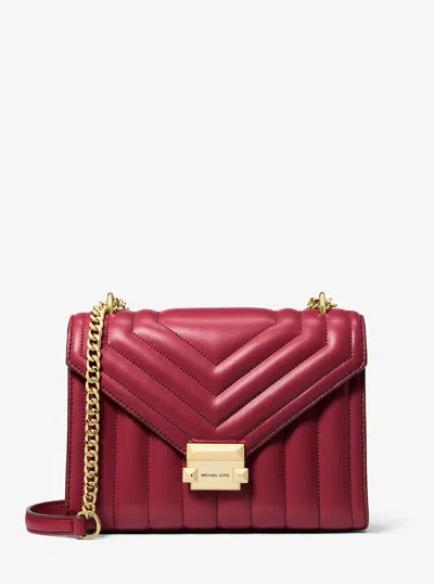 Michael Kors Outlet Whitney Medium Quilted Shoulder Bag In Multi