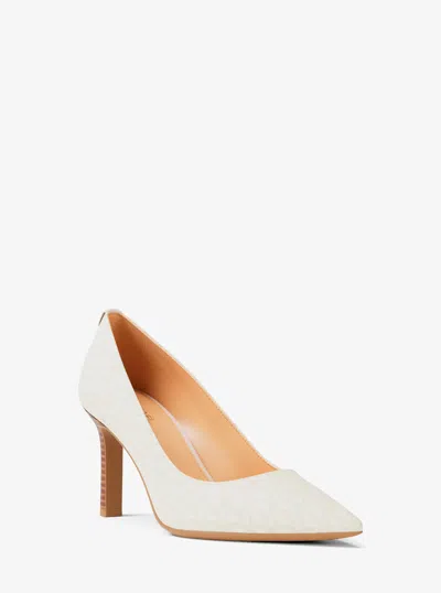 Michael Kors Outlet Willa Signature Logo Pump In White