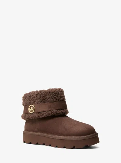 Michael Kors Outlet Winnie Faux Shearling Boot In Brown