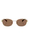 Michael Kors Monte Carlo Mk 1161 101473 56mm Womens Oval Sunglasses In Gold
