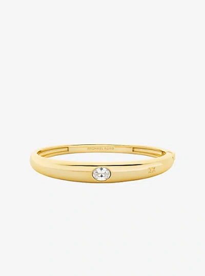 Michael Kors Oval Stone Bangle In Gold