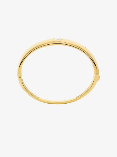 Michael Kors Oval Stone Bangle In Gold