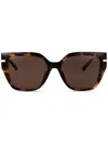 Michael Kors Oversize-frame Sunglasses In 褐色