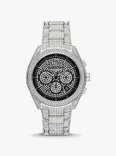 Michael Kors Men's Accelerator 2.0 Chronograph Silver-tone Stainless Steel Watch 44mm