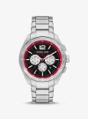 Michael Kors Oversized Accelerator 2.0 Silver-tone Watch In Silver