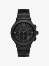 Michael Kors Oversized Billie Frosted Black-tone Watch In Black