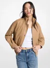 Michael Kors Oversized Blouson Jacket In Brown